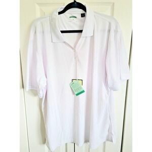 Skins Game Tech 2X Men's Performance Golf Polo‎ White Size 2XL NWT